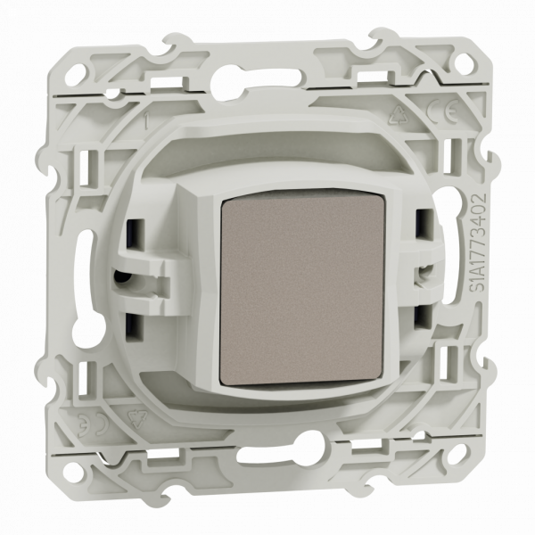 Odace - blindage TV simple - encastré - bleu cobalt - TV : mâle IEC 9.52 mm - fixation par vis - livré avec cache de protection peinture - IK04 - IP21 D - sans halogène - visuel 2