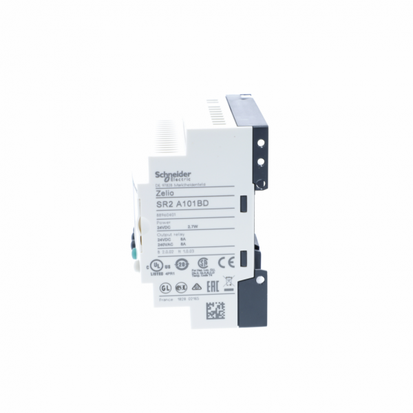 Zelio Logic - relais intelligent compact - 10 E/S 24Vcc - sans horloge - avec affich. - IP20 (born.), IP40 (face av.) - temps sauvegarde : 10 ans à 25 °C - temps de cycle : 6…90 ms - courant d'alimentation maximale : 100mA (ss extension) - visuel 4
