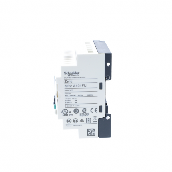 Zelio Logic - relais intelligent compact - 10 E/S 100..240Vca - ss horl. - avec affichage - IP20 (born.), IP40 (face av.) - temps de cycle : 6…90 ms - courant d'alimentation max. : 0 mA à 240 V, 80 mA à 100 V (ss extension) - visuel 4