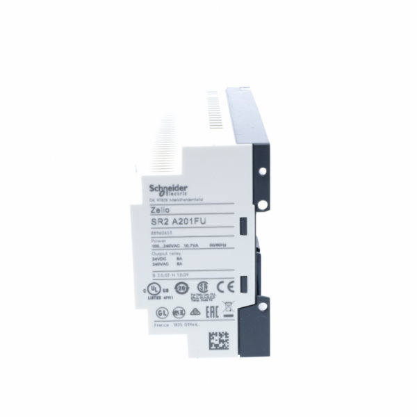 Zelio Logic - relais intelligent compact - 20 E/S 100..240Vca - sans horloge - affichage local - IP20, IP40 - temps de cycle : 6 à 90ms - 0 à 240 lignes de schéma de contrôle avec Ladder programmation - visuel 4