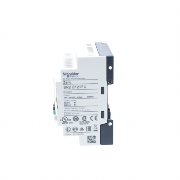 Zelio Logic - relais intelligent compact - 12E/S 100..240Vca - horloge - avec affichage - IP20 (born.), IP40 (face av.) - temps de cycle : 6…90 ms - courant d'alimentation max. : 30 mA à 240 V, 80 mA à 100 V (ss extension) - visuel 4