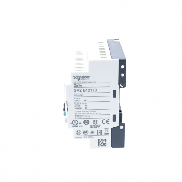 Zelio Logic - relais intelligent compact - 12 E/S 12Vcc - horloge - affichage - IP20, IP40 - temps de cycle : 6 à 90ms - 0 à 240 lignes de schéma de contrôle avec Ladder programmation, 0 à 500 avec FBD programmation - visuel 4