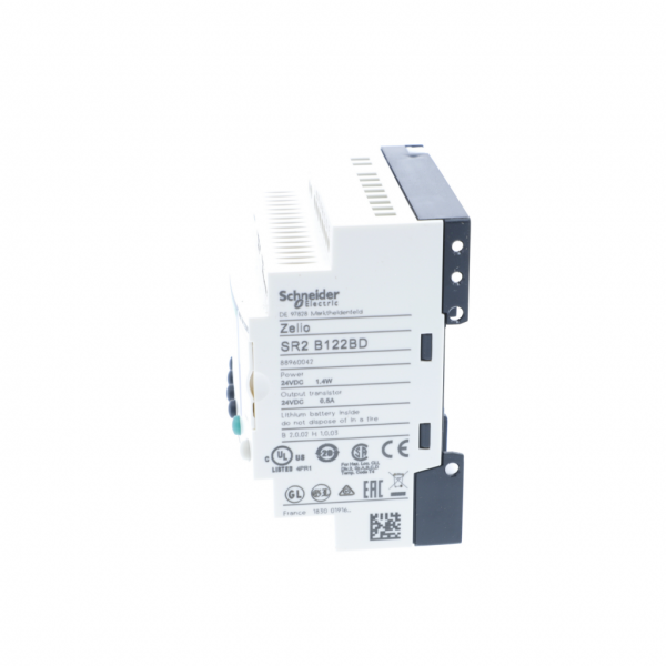 Zelio Logic - relais intelligent compact - 12 E/S 24Vcc - horloge - affichage - IP20, IP40 - temps de cycle : 6 à 90ms - 0 à 240 lignes de schéma de contrôle avec Ladder programmation, 0 à 500 avec FBD programmation - visuel 4