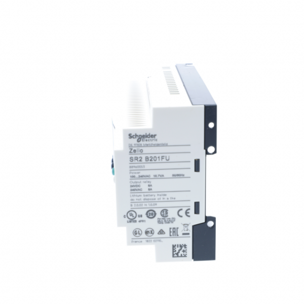 Zelio Logic - relais intelligent compact - 20E/S 100..240Vca - horloge - avec affichage - IP20 (born.), IP40 (face av.) - temps de cycle : 6…90 ms - courant d'alimentation max. : 100 mA à 100 V, 50 mA à 240 V (ss extension) - visuel 4