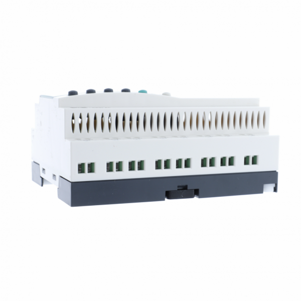 Zelio Logic - relais intelligent compact - 20 E/S 12Vcc - horloge - affichage - IP20, IP40 - temps de cycle : 6 à 90ms - 0 à 240 lignes de schéma de contrôle avec Ladder programmation, 0 à 500 avec FBD programmation - visuel 3
