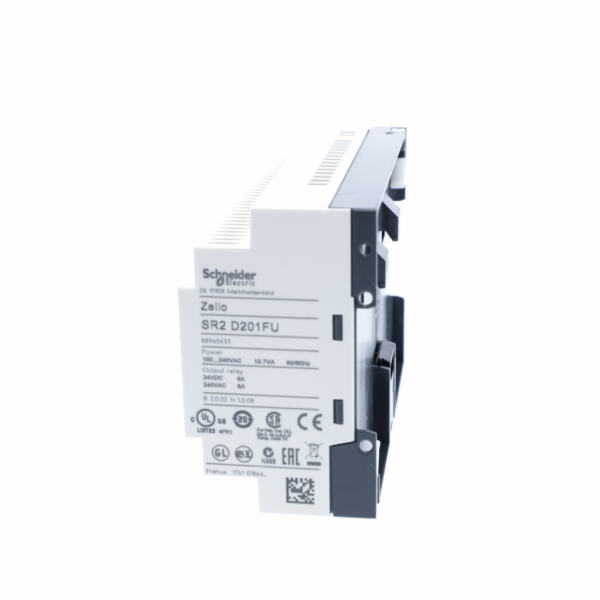 Zelio Logic - relais intelligent compact - 20 E/S 100..240Vca - sans horloge - sans affichage - IP20, IP40 - temps de cycle : 6 à 90ms - 240 lignes de schéma de contrôle avec Ladder programmation - visuel 4