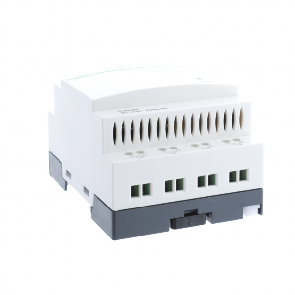 Zelio Logic - relais intelligent compact - 12 E/S 100..240Vca - horloge - sans affichage - IP20, IP40 - temps de cycle : 6 à 90ms - 0 à 240 lignes de schéma de contrôle avec Ladder programmation, 0 à 500 avec FBD programmation - visuel 3