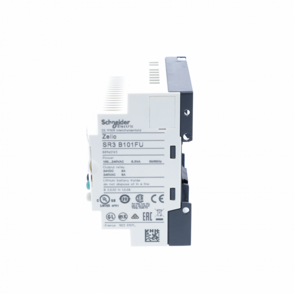 Zelio Logic - relais intelligent modulaire - 10 E/S - 100..240Vca - horloge - affichage - IP20, IP40 - temps de cycle : 6 à 90ms - 0 à 240 lignes de schéma de contrôle avec Ladder programmation, 0 à 500 avec FBD programmation - visuel 4