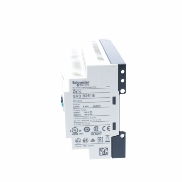 Zelio Logic - relais intelligent modul.- 24 E/S - 24Vcc - horloge - avec affichage - tps de sauvegarde : 10 ans à 25 °C - tps de cycle : 6…90 ms - courant d'alimentation maximale : 100 mA (avec, ss extension) - IP20 (born.), IP40 (face av.) - visuel 4