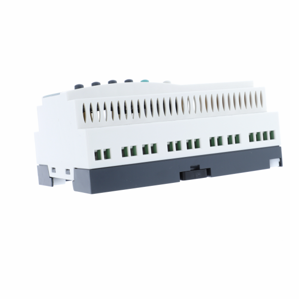 Zelio Logic - relais intelligent modulaire - 26 E/S - 12Vcc - horloge - affichage - IP20, IP40 - temps de cycle : 6 à 90ms - 0 à 240 lignes de schéma de contrôle avec Ladder programmation, 0 à 500 avec FBD programmation - visuel 3