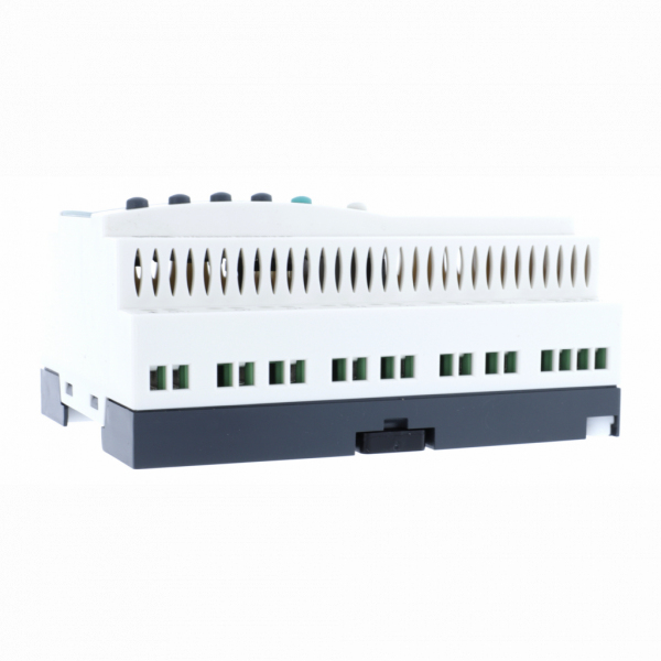 Zelio Logic - relais intelligent modulaire - 26 E/S - 24Vcc - horloge - affichage - IP20, IP40 - temps de cycle : 6 à 90ms - 0 à 240 lignes de schéma de contrôle avec Ladder programmation, 0 à 500 avec FBD programmation - visuel 3