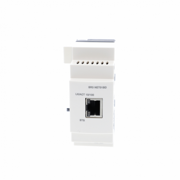 Zelio Logic - interface de communication Ethernet - pour relais intelligent - IP20, IP40 - protocole de communication : Ethernet - port de communication : 10/100BASE-T - raccordement : 1 connecteur RJ45 - langage de programmation : FBD - visuel 1