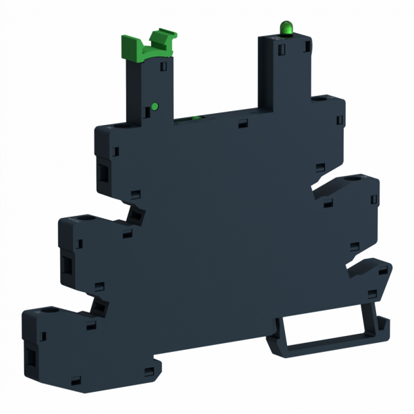 Harmony Control - embase SSL - 6A - 5 à 24V CC - bornes à vis - lot de 10 - prise pour SSL1 - forme des broches : plat - contacts séparés - H101mmxL6,3mmxP78,6mm - IP20 - visuel 1