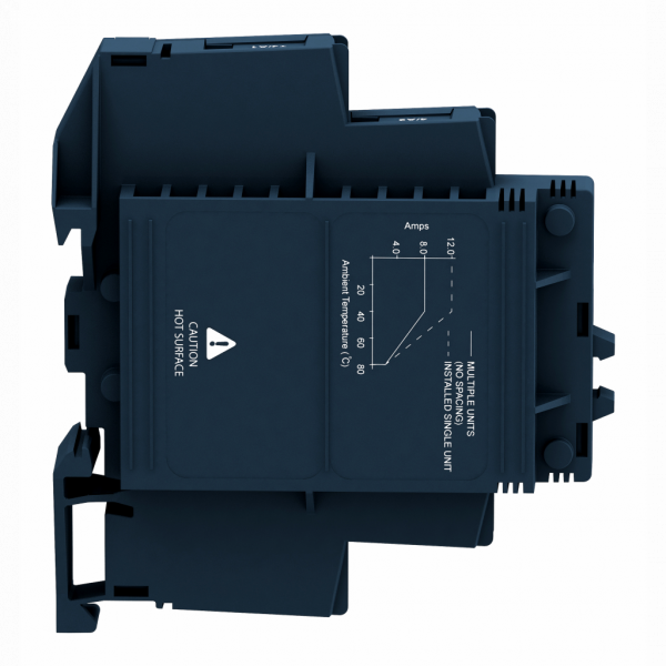 Harmony Relay - relais statique - 1 phase sans relais - 60Vcc- 12A - 24Vcc - H90,3mmxL18mxP83,7mm - courant nominal : 12 A - montage : rail DIN symétrique - IP20 - visuel 3