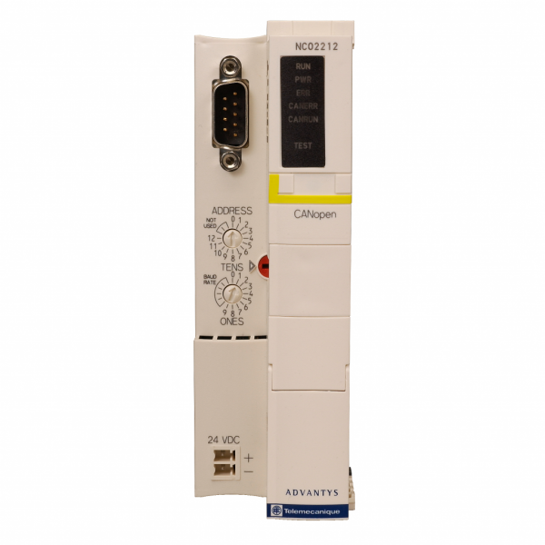 Advantys STB - module d'interface réseau standard - bus CANopen - 1Mbit/s - H40mmxL128,3mmxP70mm - bus domotique CAN - 127 esclaves - segments : 1 primaire, 6 extensions maximum - IP20 - visuel 1