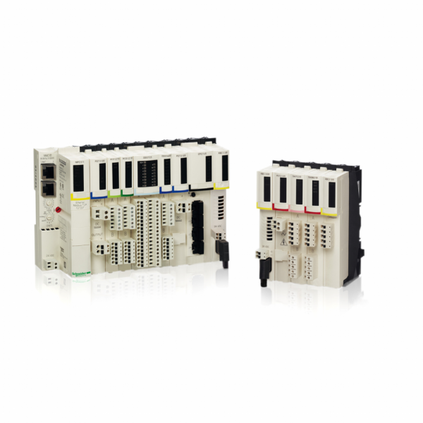 Advantys STB - Advantys STB - double port ethernet modbus TCP/IP - 10 à 100Mbit/s - H40,5mmxL130mmxP70mm - port ethernet : 10BASE-T/100BASE-T - mode d'échange : half ou full duplex - nombre de segments : 1 primaire, 6 extensions maximum - visuel 2