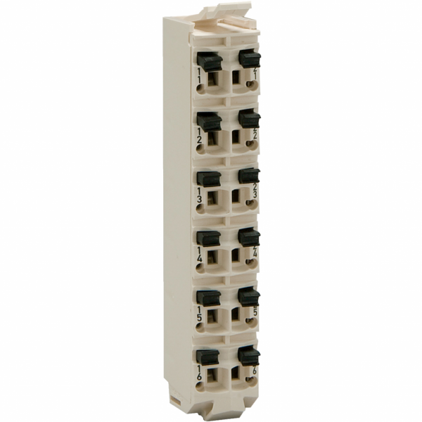 Modicon TM - bornier à 12 contacts - 24V - blanc - compatibilité de gamme : Modicon M258, Modicon LMC058 - visuel 2