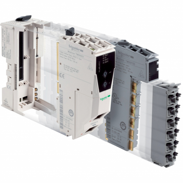 Modicon TM5 - module de communication Sercos III - interface physique : RJ45 - type de connexion intégrée : Ethernet/IP, 2 connecteurs RJ45 Sercos, 100 Mbit/s - blanc - visuel 1