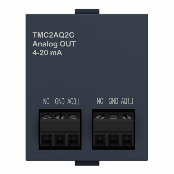Modicon M221 - cartouche 2 entrées analogiques - courant 4-20mA - H41mmxL35mmxP15mm - résolution entrées analogiques : 12 bits - visuel 1