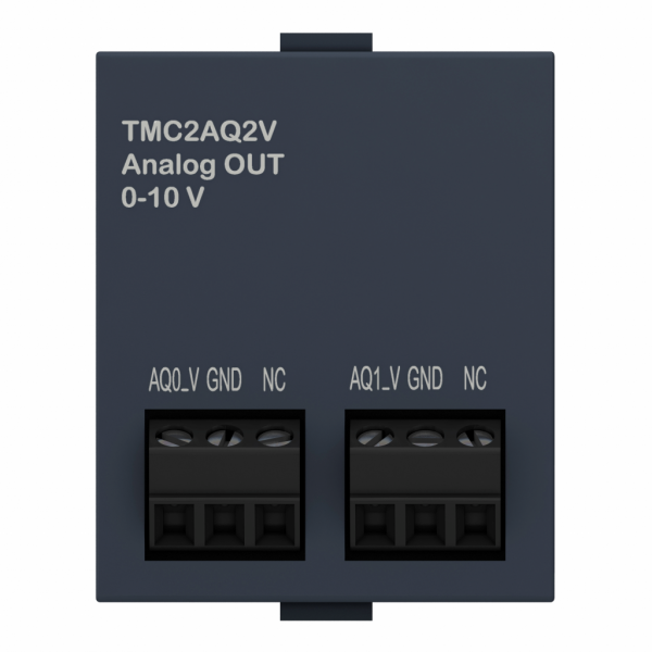 Modicon M221 - cartouche 2 entrées analogiques - tension 0-10V - H41mmxL35mmxP15mm - résolution entrées analogiques : 12 bits - visuel 1
