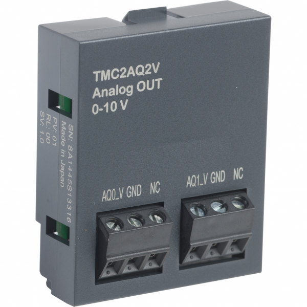 Modicon M221 - cartouche 2 entrées analogiques - tension 0-10V - H41mmxL35mmxP15mm - résolution entrées analogiques : 12 bits - visuel 2