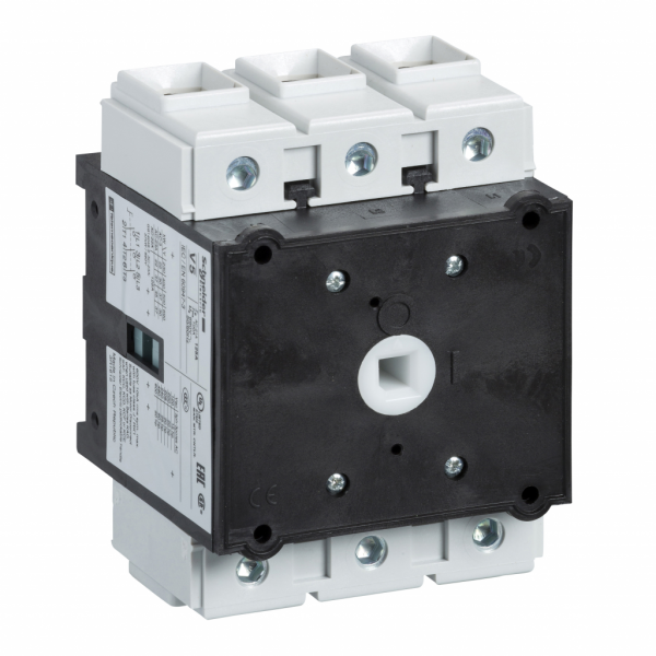 TeSys Vario - bloc de base pour interrupteur-sectionneur - 3P - 63A - H83mmxL60mXP65mm - IP20 - montage sur rail symétrique, platine - fréquence du réseau : 50/60 Hz - visuel 1