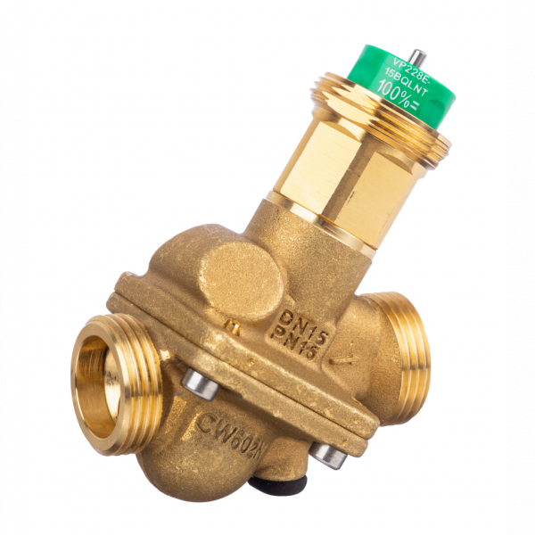 VP228E-15BQLNT. BMS - vanne, indépendante de la pression - VP228E - pour ventilo-convecteur, panneau de rayonnement, unité terminal - taille du corps : 15mm - débit linéaire - débit faible - visuel 3