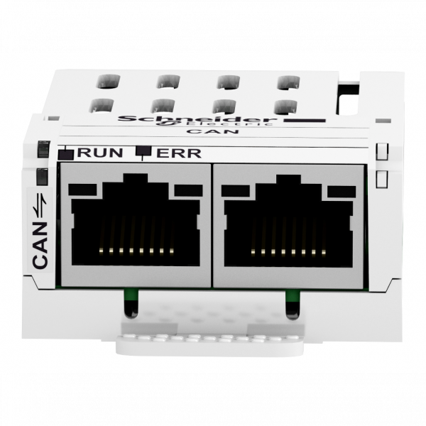 Altivar - carte communication - option CANopen 2xRJ45 - pour ATV32/Lexium 32 - compat. : Altivar 32, Altivar Machine ATV320, ATV340 sauf variateurs Sercos, Lexium 32, Altivar Process Modular, Altivar Process ATV900, ATV600 - racc. : 2 RJ45 - visuel 1
