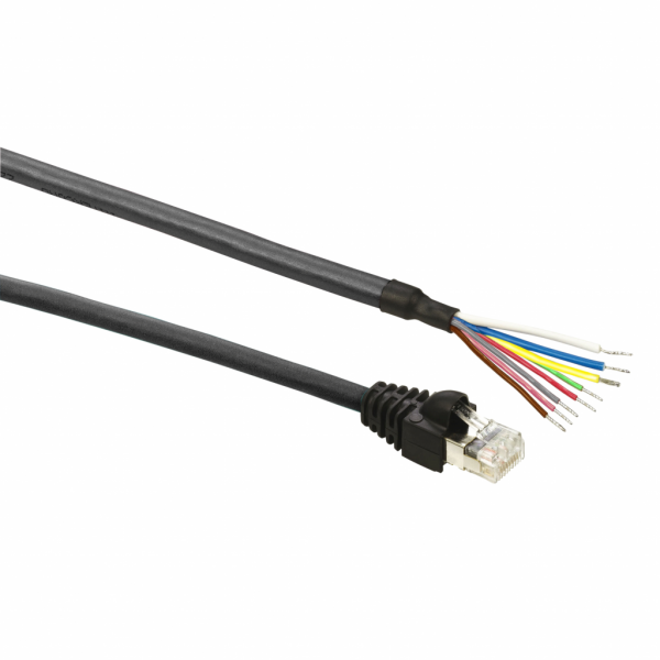 Altivar - câble pour liaison série Modbus - 1xRJ45/fils libres - 3m - compatibilité : TeSys U, Harmony XBT, Twido, Advantys OTB, Lexium SD3, Altistart, Altivar - visuel 2