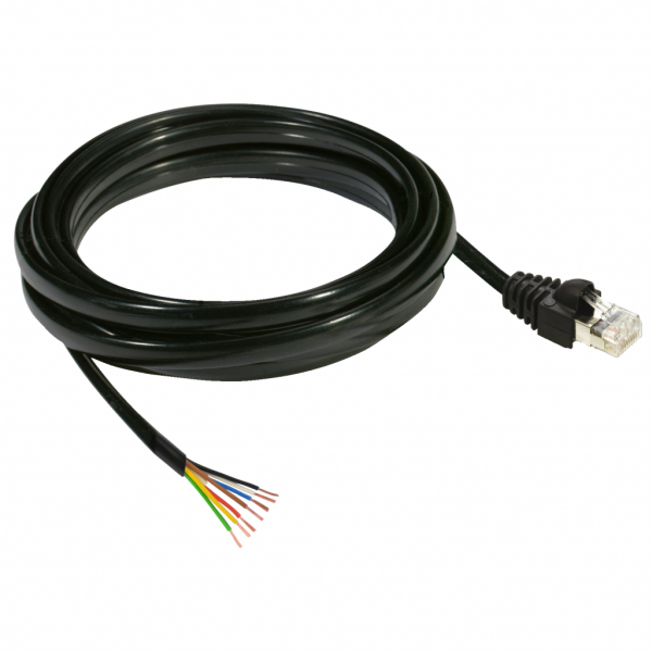 Altivar - câble pour liaison série Modbus - 1xRJ45/fils libres - 3m - compatibilité : TeSys U, Harmony XBT, Twido, Advantys OTB, Lexium SD3, Altistart, Altivar - visuel 1