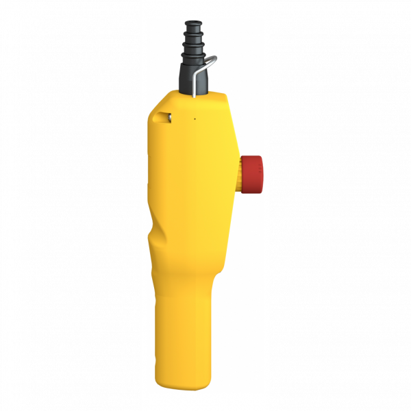Harmony XACA - pistol grip - boîte pendante - 2 poussoirs cap. 1 arrêt d'urgence - IP65 - type de circuit électrique : télécommande - couleur station de contrôle : jaune - visuel 3