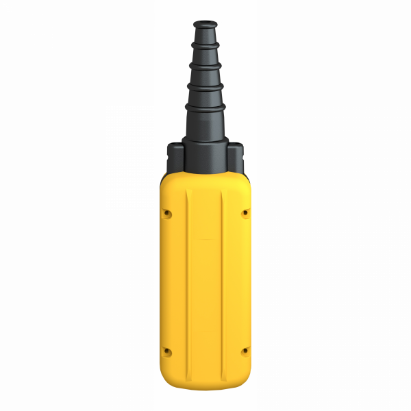 Harmony XACA - boîte pendante - 2 poussoirs - IP65 - type de circuit élec. : télécommande - couleur station de contrôle : jaune - complet, prêt à utiliser - contrôle moteur de levage à 1 vitesse - visuel 2