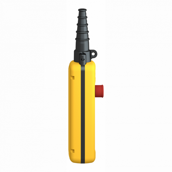 Harmony XACA - boîte pendante - 4 poussoirs 1 arrêt d'urgence - IP65 - type de circuit électrique : télécommande - couleur station de contrôle : jaune - contrôle du moteur de levage à une vitesse - visuel 3