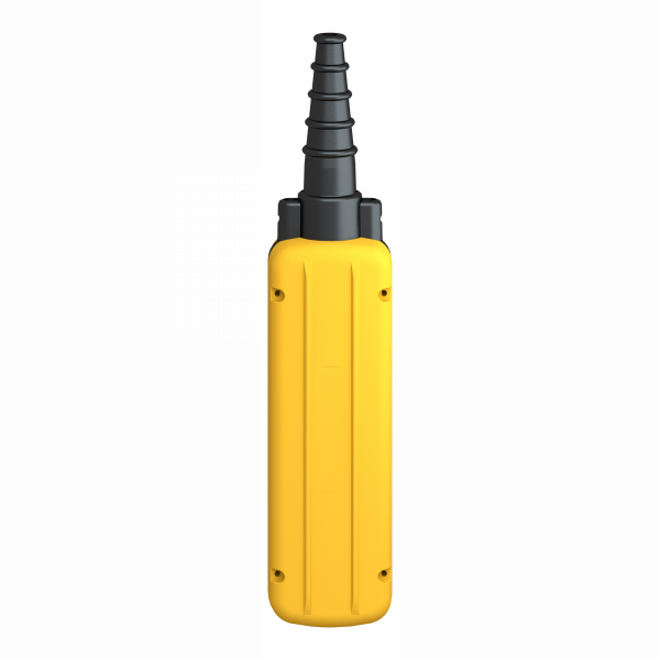 Harmony XACA - boîte pendante - 4 poussoirs 1 arrêt d'urgence - IP65 - type de circuit électrique : télécommande - couleur station de contrôle : jaune - contrôle du moteur de levage à 1 vitesse - visuel 2