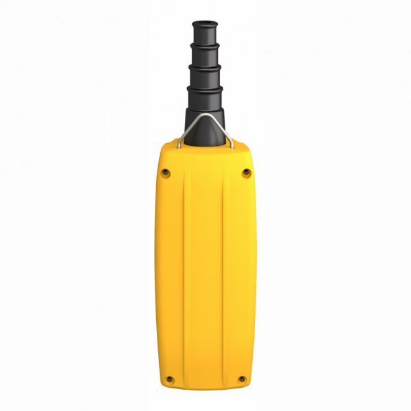 Harmony XACB - boîte pendante - 2 poussoirs, 1 arrêt d'urgence - IP65 - type de circuit électrique : circuit de puissance - couleur station de contrôle : jaune - contrôle du moteur de levage à 1 vitesse - avec interverrouillage mécanique - visuel 2