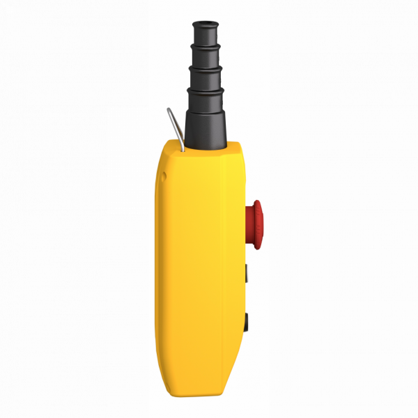 Harmony XACB - boîte pendante - 2 poussoirs, 1 arrêt d'urgence - IP65 - type de circuit électrique : circuit de puissance - couleur station de contrôle : jaune - contrôle du moteur de levage à 2 vitesses - avec interverrouillage mécanique - visuel 3