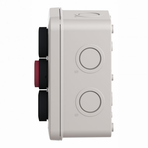Harmony boîte - boite bp blanc flèche 1 nobp rouge dep. o 1 ncbp noir flèche 1 no - IP54- couleur base du boîtier : gris clair (RAL 7035) - couleur du capot : gris clair (RAL 7035) - pour unités de commande et signalisation XB7 Ø 22 mm - visuel 4