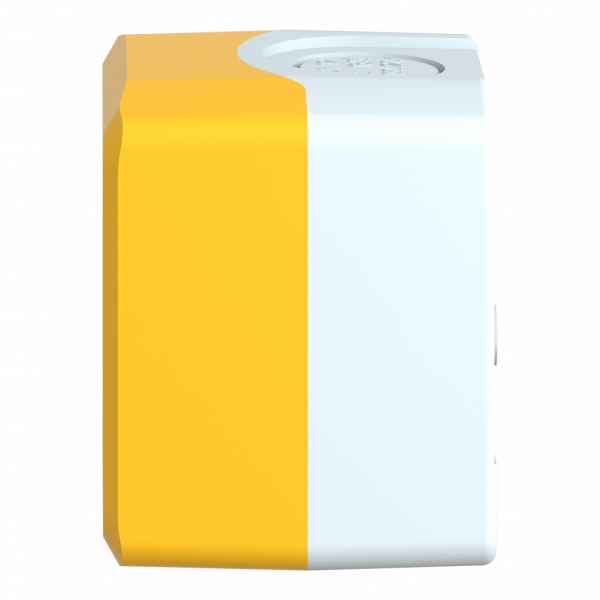 Harmony XAL - boîte 1 trou Ø22 - couvercle jaune - fond gris clair - IP66, IP67, IP69, IP69K - couleur base du boîtier : gris clair (RAL 7035) - couleur du capot : jaune (RAL 1021) - pour unités de commande et signalisation XB7 Ø 22 mm - visuel 4