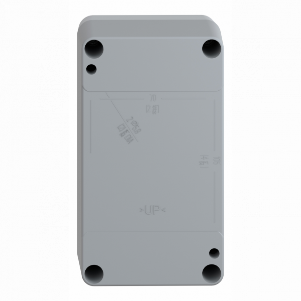 Harmony XAPA - boîte à boutons vide - plastique - sans perçage - taille plateau avant produit : 85 x 146 mm - profondeur utilisable : 83 mm - couleur de la base du boîtier et du capot : gris - IP65, IP69, IP69K - visuel 2