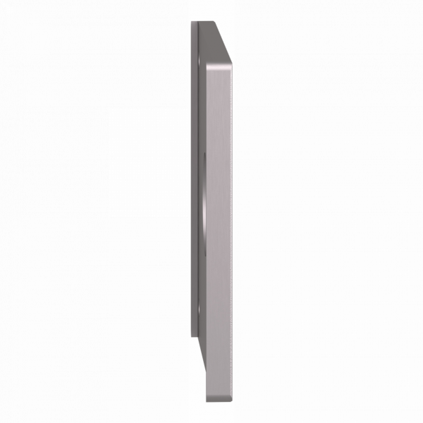Harmony XAPE - plastron percé - métallique - 1 perçage - taille plateau avant produit : 72 x 72 mm - gris - IP65, IP657 - pour unités de commande et signalisation Ø 22 mm -	aluminium anodisé - visuel 3