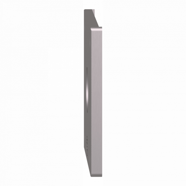 Harmony XAPE - plastron percé - métallique - 1 perçage - taille plateau avant produit : 72 x 72 mm - gris - IP65, IP657 - pour unités de commande et signalisation Ø 22 mm -	aluminium anodisé - visuel 4