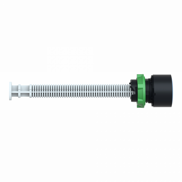 Harmony XB5 - bouton poussoir réarmement - Ø22 - course 17/120mm - marqué - bleu - H29mmxL29mmxP120mm - collerette : 	plastique gris foncé - visuel 3