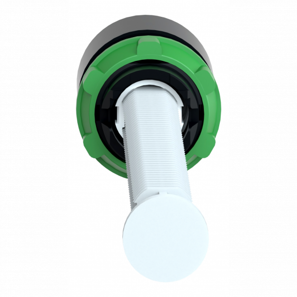 Harmony XB5 - bouton poussoir réarmement - Ø22 - course 17/120mm - marqué - bleu - H29mmxL29mmxP120mm - collerette : 	plastique gris foncé - visuel 2