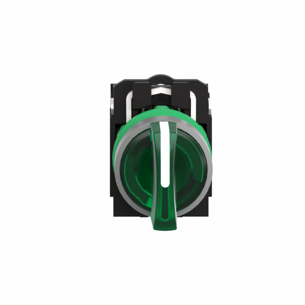 Harmony - sélecteur allumé - H42mmxL30mmxP70mm - IP66, IP67 - diamètre de fixation : 22mm - tension d'alimentation : 24 V CA/CC à 50/60 Hz - 1O + 1F - visuel 1