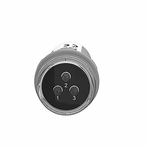 Harmony XB5 - voyant de présence 3 phases - LED - blanches - 400VAC - H65,5mmxL36mmxP77mm - diamètre de fixation : 30mm - collerette : plastique - embase de fixation : plastique - source lumineuse : LED protégée - IP67, IP20 - visuel 1