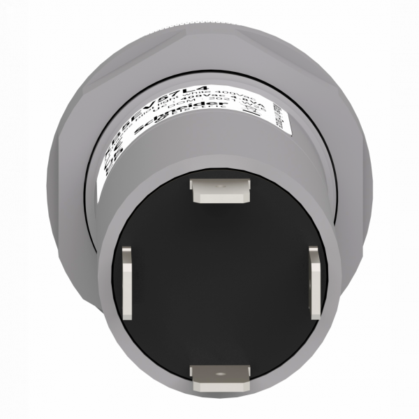 Harmony XB5 - voyant de présence 3 phases - LED - blanches - 400VAC - H65,5mmxL36mmxP77mm - diamètre de fixation : 30mm - collerette : plastique - embase de fixation : plastique - source lumineuse : LED protégée - IP67, IP20 - visuel 2