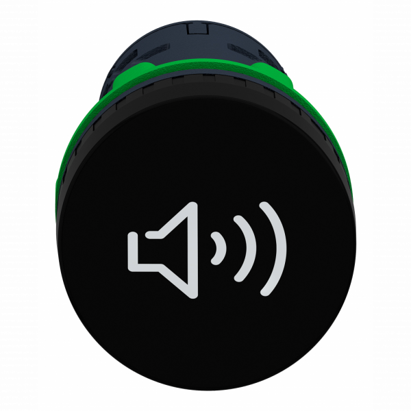Harmony XB5 - buzzer Ø22 - 80db - 24Vca/cc - 50/60Hz - H29mmxL29mmxP55mm - diamètre de fixation : 22mm - collerette : plastique gris foncé - intensité sonore : 90 dB 6.8 kHz 0,1 m +/- 10 % - couleur de la capsule : noir - visuel 1