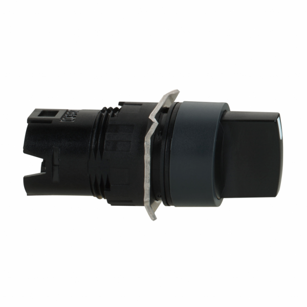 Harmony XB6 - bouton tournant - Ø16mm - à manette - 2 positions - 1O + 1F - noir - H18mmxL18mmxP68mm - IP65 - profil de l'unité de commande : noir manette standard - visuel 1