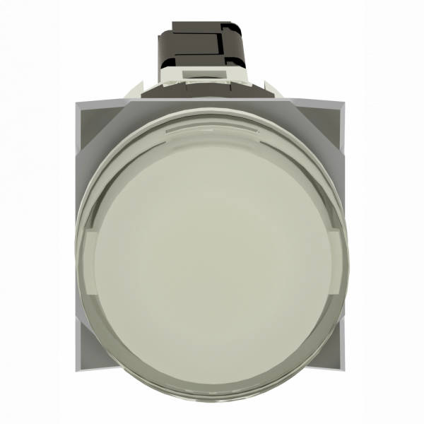 Harmony XB6 - voyant rond - Ø16mm - IP65 - DEL intégrée - 24V - cosses - blanc - H18mmxL18mmxP57mm - culot de lampe : tout LED - alimentation du bloc lumineux : direct - visuel 1