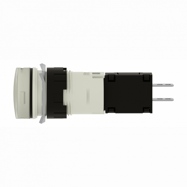 Harmony XB6 - voyant rond - Ø16mm - IP65 - DEL intégrée - 24V - cosses - blanc - H18mmxL18mmxP57mm - culot de lampe : tout LED - alimentation du bloc lumineux : direct - visuel 4